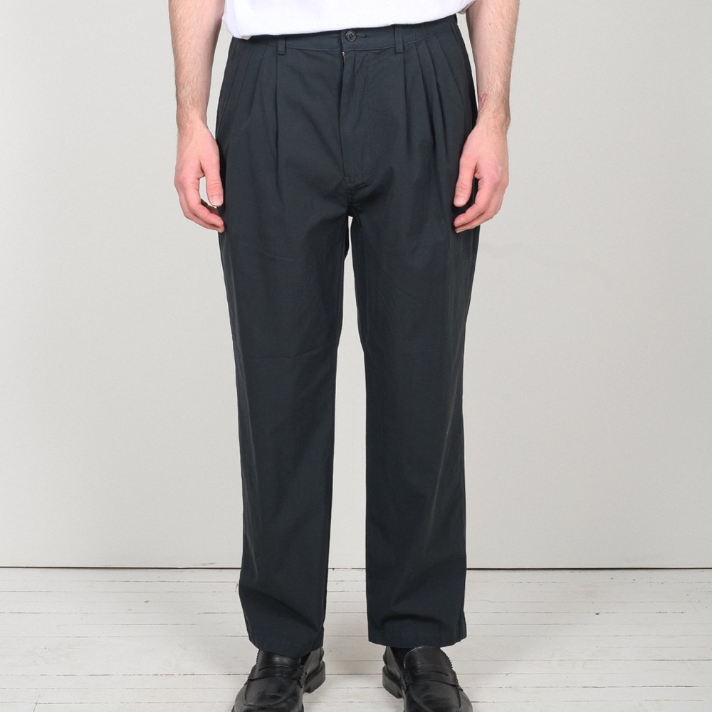 STILL BY HAND Japanese black cotton pants, size large